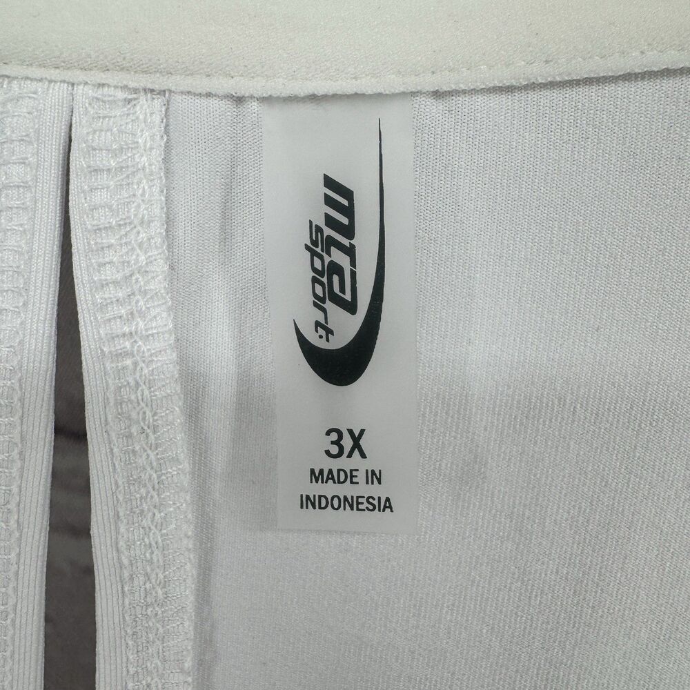 NWT MTA Sport Top Women’s 3X Plus White V-Neck Exercise Shirt Performance Gym - Picture 3 of 10